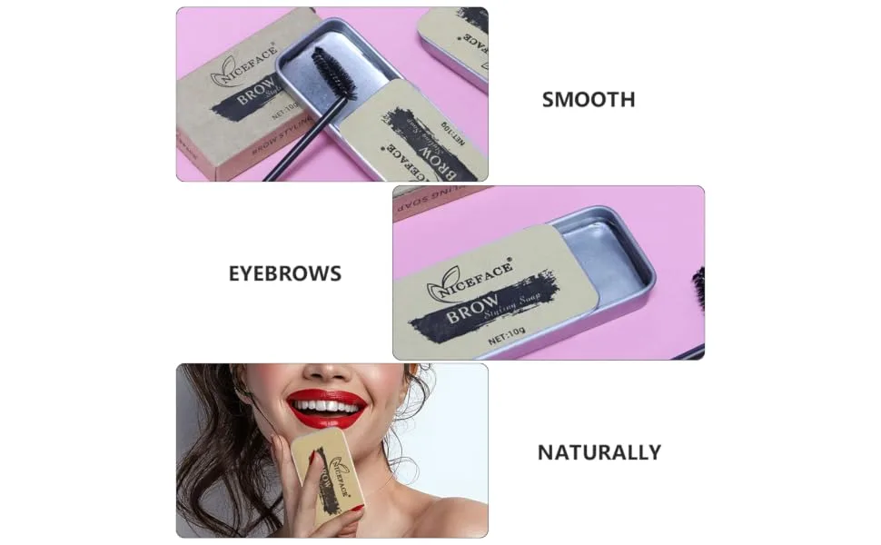 BIUDECO 2 Sets Eyebrow Soap Cosmetic Supplies Non-decolorizing Brow Soap Eyebrow Cream Gel Texture - product information 6