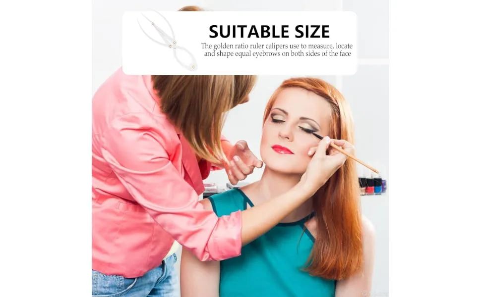 1 Pc Three- Point Grooming Stencil Girl Eyebrow Measuring Tool Positioning Ruler Travel Portable - product information 5