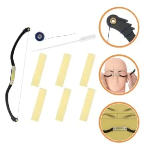 FOYTOKI Measuring Ruler 1 Set Arch Embroidery Eyebrow Ruler Portable Eyebrow Ruler Eyebrow Mapping Tool Alloy Level Ruler - product information 4