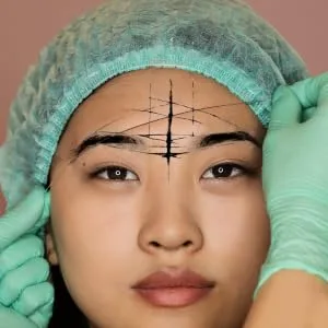 Gogogmee Ink Pattern Embroidery Thread Ruler Brows Eyebrow Mapping Thread Brow Stencil Brow Ruler Draw a Line - product information 1
