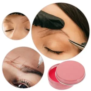 Tools Eyebrow Drawing Brow Mapping Tool Fake Leather Painting Brow Cream Miss Washable 5x5cm As Shown 1 - product information 6