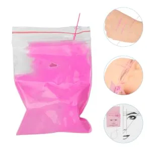 VINTORKY Make up Kits Eyebrow Measuring Tool Household Eyebrow Shaper Stickers Portable Makeup Tools 4.6x1.8x7.5cm Pink - product information 4