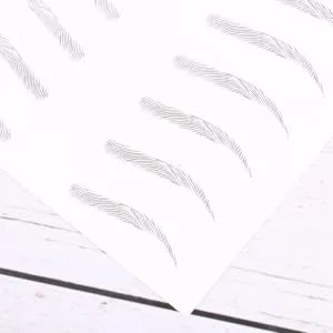 FOYTOKI 2 Pairs Simulation False Eyebrows Sticker Imitation Natural Brow Clear 21.00X15.00X0.01CM Black - product information 3