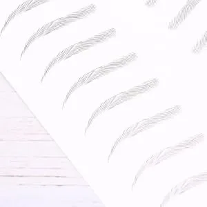 Gogogmee 2 Pairs Cosmetic Eyebrow Sticker Artificial Eyebrow Patch Eyebrow Stickers Water Proof Makeup Tools 21x15cm Black - product information 1