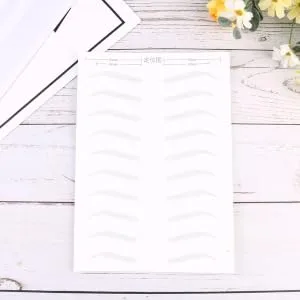 Gogogmee 2 Pairs Cosmetic Eyebrow Sticker Artificial Eyebrow Patch Eyebrow Stickers Water Proof Makeup Tools 21x15cm Black - product information 2