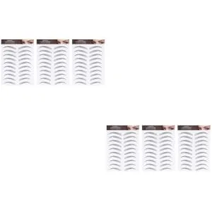 Outanaya 6 Sheets Tint for Eyebrows Black Makeup Brow Sticker False Eyebrows for Men Black Sticker - product information 1