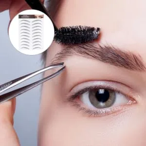 Outanaya 6 Sheets Tint for Eyebrows Black Makeup Brow Sticker False Eyebrows for Men Black Sticker - product information 4
