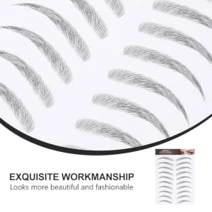 Outanaya 6 Sheets Tint for Eyebrows Black Makeup Brow Sticker False Eyebrows for Men Black Sticker - product information 5