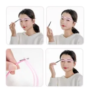 BIUDECO Eyelash Kit 5 Lash Mascara Eyebrow Stencils Eyebrows Shape Reusable Eyebrow Card Set Miss Modeling Auxiliary - product information 4