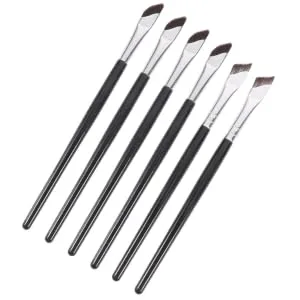PLAFOPE 1 Set Angled Concealer Brush Eyeliner Angled Eyebrow Brush Makeup Brush Eye Brush Tool Wood Black - product information 3