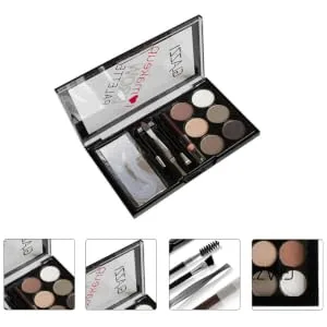 WOONEKY 1 Set Eyebrow Powder Set Eyebrow Cosmetics Accessory Natural Eyebrow Powder Abs - product information 8