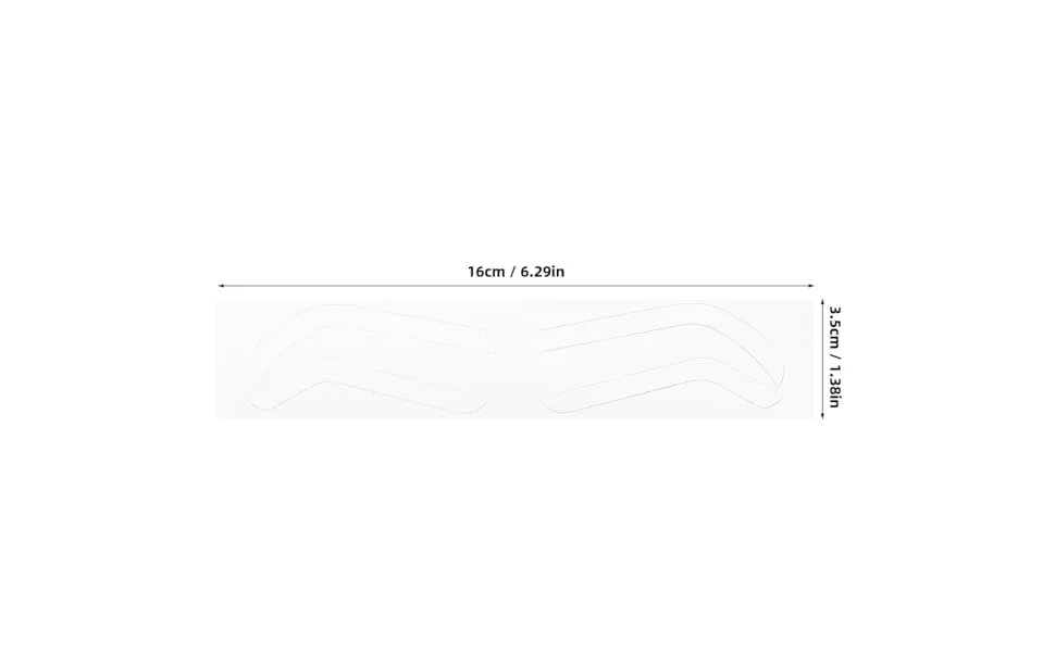 HAPINARY 12 Sheets Brow Charm Stencil Kit Eyebrow Shaping Tape White Eyebrow Ruler Sticker Paper - product information 3