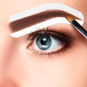 HAPINARY 12 Sheets Brow Charm Stencil Kit Eyebrow Shaping Tape White Eyebrow Ruler Sticker Paper - product information 4