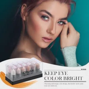 Outanaya 1box 12 Shadow Box Glitter Eyeshadow Stick Woman Plastic Charming Highlight Stick - product information 5
