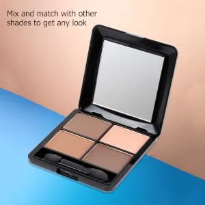 WOONEKY 4 Mirror Elegant Brown Eyeshadow Makeup Sponge Shadow Matte Eye with and Colors - product information 1