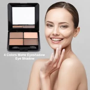 WOONEKY 4 Mirror Elegant Brown Eyeshadow Makeup Sponge Shadow Matte Eye with and Colors - product information 2