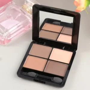 WOONEKY 4 Mirror Elegant Brown Eyeshadow Makeup Sponge Shadow Matte Eye with and Colors - product information 4