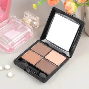 WOONEKY 4 Mirror Elegant Brown Eyeshadow Makeup Sponge Shadow Matte Eye with and Colors - product information 5
