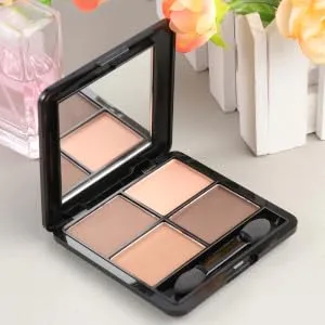 WOONEKY 4 Mirror Elegant Brown Eyeshadow Makeup Sponge Shadow Matte Eye with and Colors - product information 6