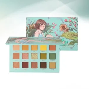 BIUDECO 1pc 15 Compact Cosmetic Pallet Female Makeup Accessories Green - product information 2
