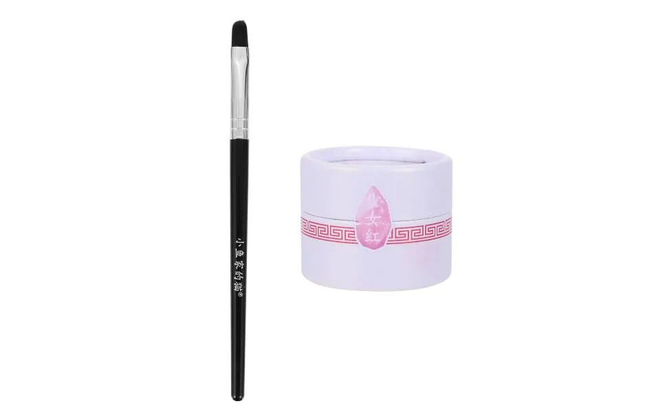 Outanaya Lipstick Blush Eye Shadow Natural Blusher Makeup Lip Gloss Blusher Smudge Balm Double Ceramics Red - product information 1