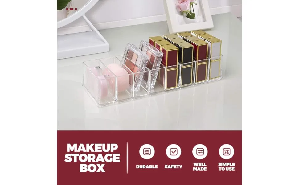 SKISUNO Makeup Organzier Box Makeup Storage Box Multifunction Display Stand Makeup Eyeshadow - product information 6