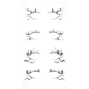 Outanaya 4 Pairs Halloween Eyeliner Stickers Eyeshadow Decor Eyeliner Decals Temporary Eyeliner Stickers - product information 7