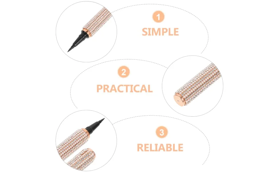FOYTOKI 1pc Eyeliner Lash Glue Pen Cosmetic Accessory Liquid Liner Eye Liner Pen Wing No- Liquid Pen Plastic - product information 5