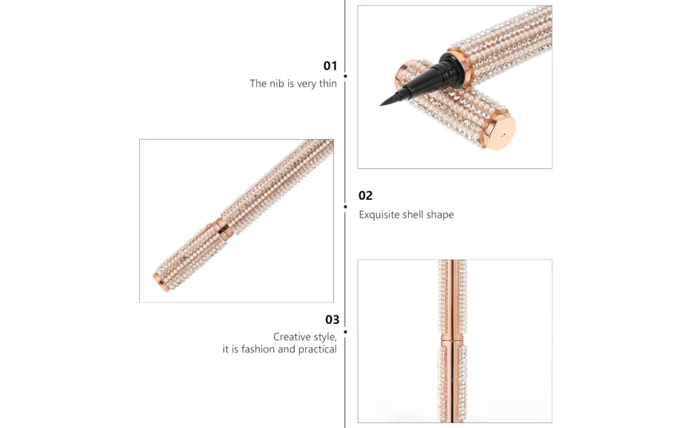 FOYTOKI 1pc Eyeliner Lash Glue Pen Cosmetic Accessory Liquid Liner Eye Liner Pen Wing No- Liquid Pen Plastic - product information 6