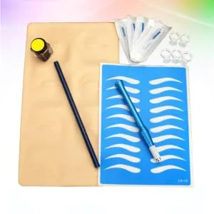 PLAFOPE Eye Kit and Coffee Pen Pencil Dark D Cup & Practice Pigment Blue Skin Embroidery Manual - product information 1