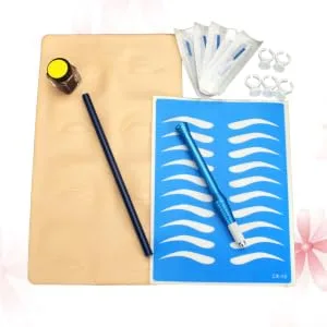 PLAFOPE Eye Kit and Coffee Pen Pencil Dark D Cup & Practice Pigment Blue Skin Embroidery Manual - product information 3