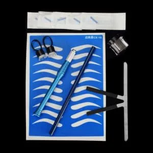 Gogogmee Pen Coffee Manual Positioning Kit Dark Practice Rings Ruler Eyebrow Three-point Cup and Skin - product information 3