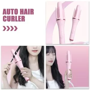 Gogogmee Fully Automatic Hair Curling Iron Hair Curler Straightener Hair Crimper Hair Tool Abs Pink - product information 1