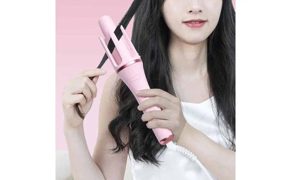WOONEKY Fully Automatic Hair Curling Iron Hair Rollers Curler Curling Wand Crimper Hair Tool Pink Abs - product information 2
