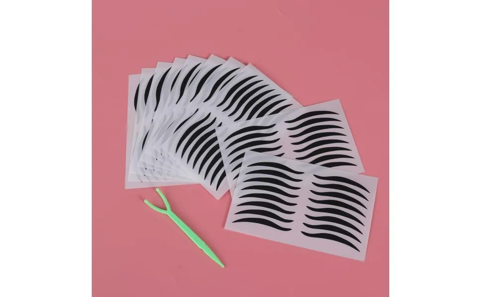 PLAFOPE 80 Pairs Eyeliner Eyeshadow Sticker Eyeliner Stickers LED Eyeliner Strip Crease Eyeline Tape Black - product information 3