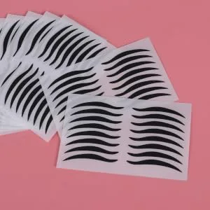 PLAFOPE 80 Pairs Eyeliner Eyeshadow Sticker Eyeliner Stickers LED Eyeliner Strip Crease Eyeline Tape Black - product information 4