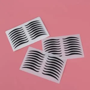 PLAFOPE 80 Pairs Eyeliner Eyeshadow Sticker Eyeliner Stickers LED Eyeliner Strip Crease Eyeline Tape Black - product information 6