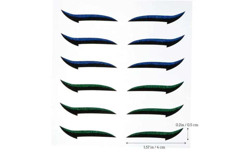 Gogogmee 36 Pairs Glitter Eyeliner Adhesive Eyelid Strips Double Eyelid Strips Double-sided Tape Sticker - product information 1