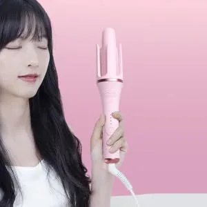 BIUDECO Pink Adjustable Hair Curler Crimper Hair Tool Straightener Hair Curling Wand Abs - product information 5