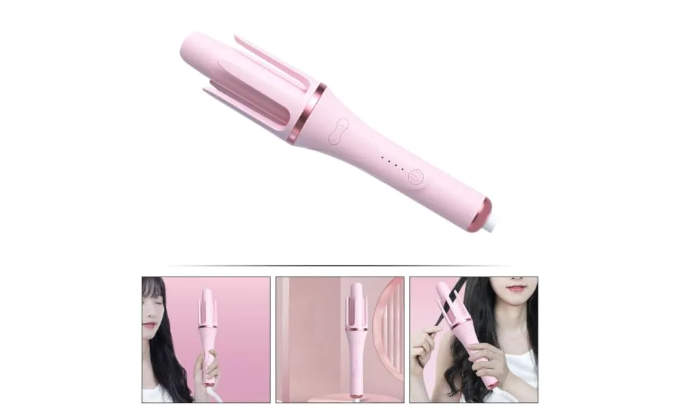 SOESFOUFU Fully Automatic Hair Curling Iron Hair Curler Curling Wand Nylon Pink - product information 1