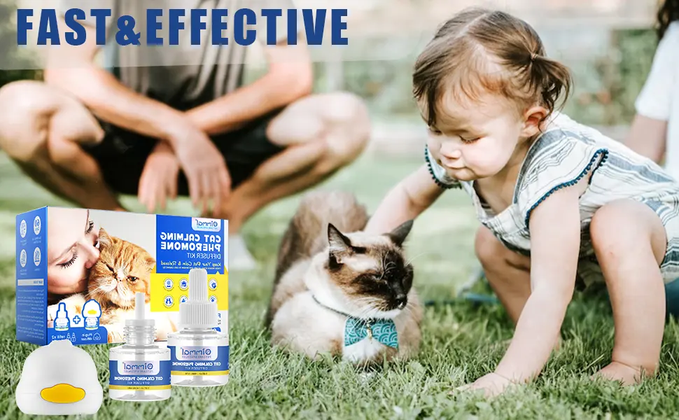 Cat Calming Pheromone Diffuser Refill Cat Calming Spray Urine Spraying Marking and Anxiety Anti Anxiety Relaxant 1 Diffuser +2 Refills Diffuser Kit - cat diffuser