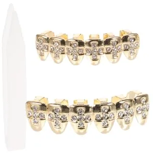 CHILDWEET 1 Set Single Mouth Grill Single Teeth Grill Hip-hop Supplies Decorative Teeth Grill Braces Stitching - product information 2