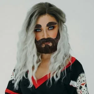Gogogmee 1 Set Beard Dress up Grey Santa Claus Beard Cosplay Carnival Beard False Facial - product information 2
