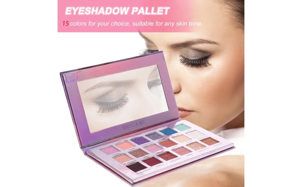 PLAFOPE 1pc 15 Waterproof Eye Shadow Eye Shadow Portable Eyeshadow Compact Eyeshadow Palette - product information 4