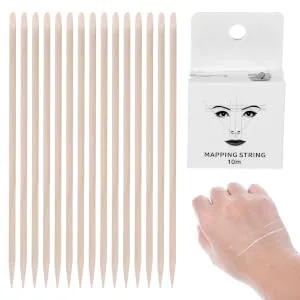 HAPINARY 1 set string Eyebrow Portable Facial Women Measuring Wooden with Drawing Line Precise Mapping - product information 1