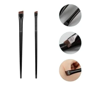 IWOWHERO 3 Sets Eyeliner Brush Makeup Brush Ear Multifunctional Eyebrow Brush Wood Black - product information 4
