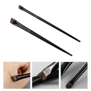 IWOWHERO 3 Sets Eyeliner Brush Makeup Brush Ear Multifunctional Eyebrow Brush Wood Black - product information 6