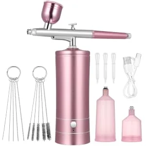 Gogogmee 1 Set Airbrush Paint Kit Manicure Kit Airbrush Makeup Nail Charging Cable Cake Aluminum Alloy - product information 1
