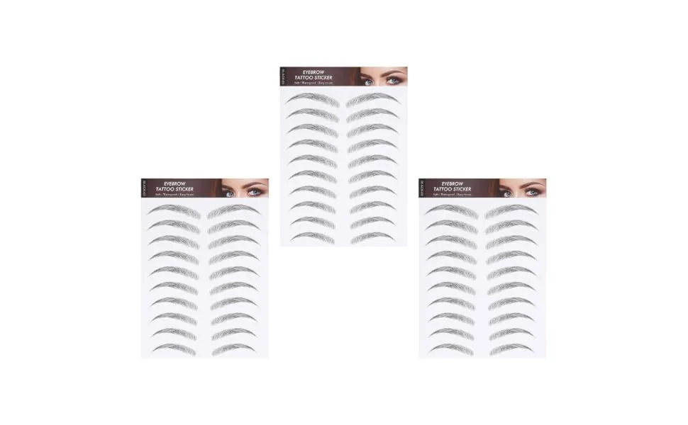 VINTORKY Eyebrow Sticker 3 Sheets Waterproof Eyebrow Stickers Make up Kit Black Eyebrow Stickers Fake Eyebrow Stickers Post - product information 7