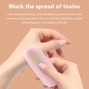 Heat Pulse Anti Itch Device Electronic Relieve Itching Stick USB Rechargeable Anti Itching Device for Outdoor Camping Travel Sports (White) - 10349005-2